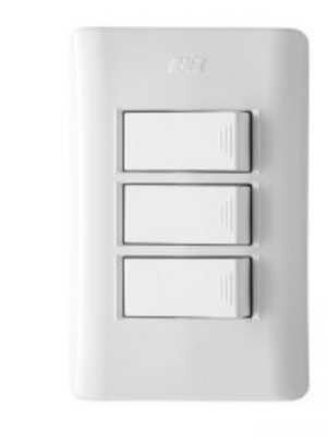 Interruptor Triple Conmutable Blanco Duomo — AVE