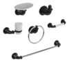 Kit Accesorios Valencia Negro — Paquete ×4 Piezas (Corona)