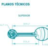 Grifería para Tanque Atlas 26 cm — Paquete ×6 Unidades (Grival)