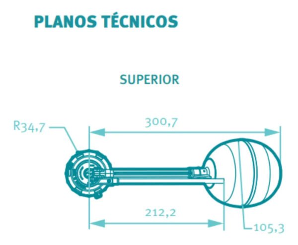 Grifería para Tanque Atlas 26 cm — Paquete ×6 Unidades (Grival)
