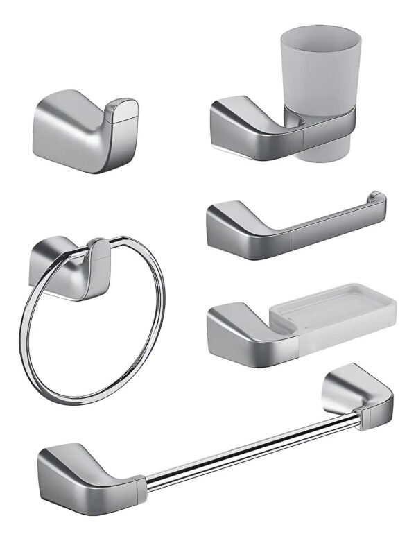 Kit Accesorios Cascade Titanio — Paquete ×6 Piezas (Corona)