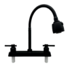 Mezclador 8” para Lavaplatos Onyx, Cuerpo en ABS, Cuello Flexible, Aspersor Doble Sistema de Chorro, Manija Tipo Palanca, Color Negro