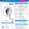 Registro Monocontrol Ducha en Bronce Manija y Escudo Redondo