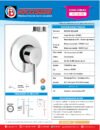 Registro Monocontrol Ducha en Bronce Manija y Escudo Redondo