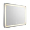 Espejo de Baño LED Rectangular Horizontal 60x80cm Bordes Redondeados Antivaho Marco Cromado