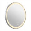 Espejo de Baño LED Redondo 60cm Luz Perimetral Antivaho Marco Cromado