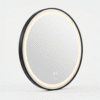 Espejo de Baño LED Redondo 60cm Antivaho Marco Negro