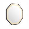 Espejo de Baño LED Hexagonal 60cm Antivaho Marco Negro
