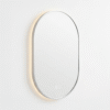 Espejo de Baño LED Ovalado 50x80cm Luz Indirecta Antivaho Marco Cromado