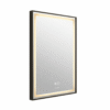 Espejo de Baño LED Rectangular Vertical 60x80cm Borde Recto Antivaho Marco Negro