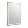 Espejo de Baño LED Rectangular Vertical 60x80cm Borde Recto Antivaho Marco Cromado