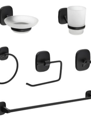 Paquete ×2 unidades — Jabonera Base Rectangular en Aluminioÿ Color Negro