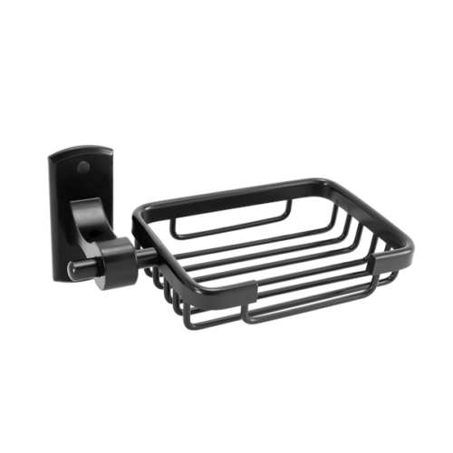 Paquete ×2 unidades — Jabonera Base Rectangular en Aluminioÿ Color Negro