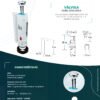 Valvula Doble Descarga para Sanitario de 2 Piezas