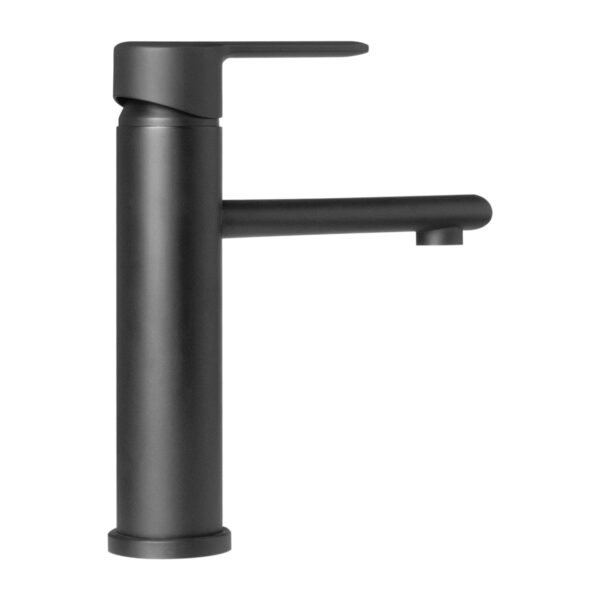 Mezclador monocontrol lavaplatos en acero inoxidable 201 negro, cartucho cerámico 35 mm