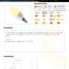 Ficha técnica Bombillo LED 5W E27 Luz Cálida 3000K — Mercury