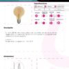 Ficha técnica Bombillo LED Filamento Vintage G80 4W E27 — Mercury