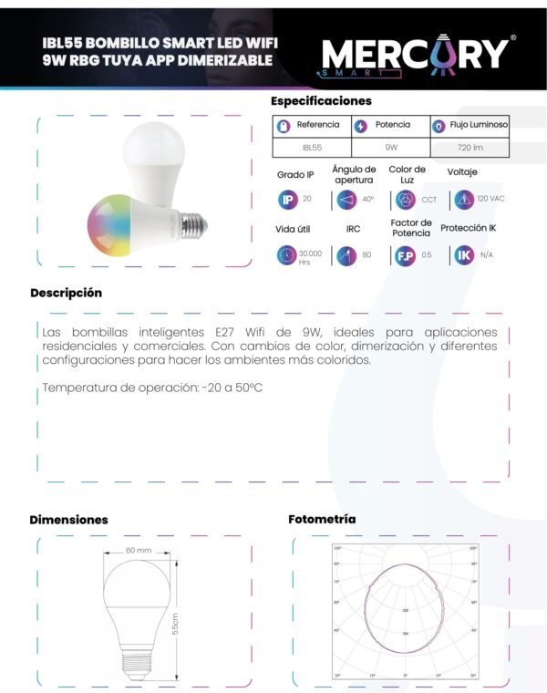 bombillo-led-rgb-dimerizable-9w-mercury-ficha-tecnica Ficha técnica Bombillo LED RGB Dimerizable 9W — Mercury
