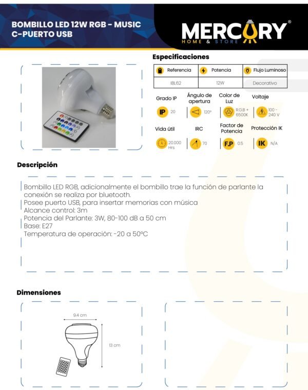 bombillo-led-rgb-music-con-usb-12w-mercury-ficha-tecnica Ficha técnica Bombillo LED RGB Music con USB 12W — Mercury