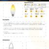 Ficha técnica Bombillo LED Vela Flama 2W E27 Luz Cálida Vintage — Mercury