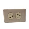 Toma Doble tipo Americano 15A 125V - Tapa Inoxidable — Codelca