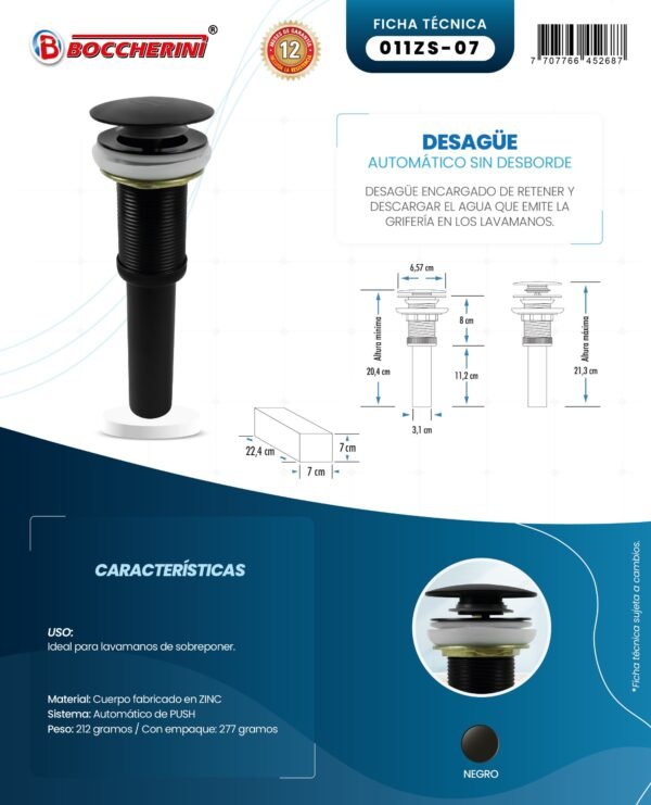 desague-aut-sin-desborde-zinc-color-negro-ficha-tecnica Ficha técnica Desague Aut.sin Desborde Zinc Color Negro