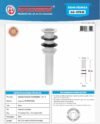 Ficha técnica Desague Plastico sin Desborde 1-1/4 * 8