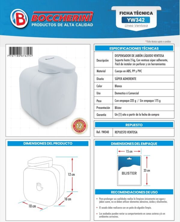 dispensador-de-jabon-liqudo-ventosa-440-ml-ficha-tecnica-1 Ficha técnica Dispensador de Jabon Liqudo Ventosa 440 ml
