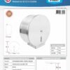 Ficha técnica Dispensador de Papel Higiénico en Acero Inoxidable # 201. Tamano 260 x 255 x 115 Mm.
