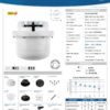 Ficha técnica Ducha Fusion Blanca con Manguera 220V