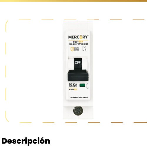 MERCURY TACO 1P 60 A Enchuflable MERCURY TACO 1P 60 A Enchuflable
