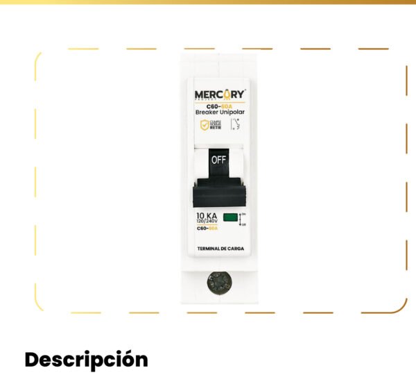 MERCURY TACO 1P 60 A Enchuflable MERCURY TACO 1P 60 A Enchuflable