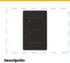 Interruptor Doble Negro — Mercury Plus Negro