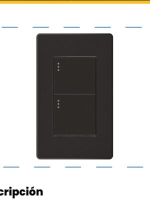 Interruptor Doble Negro — Mercury Plus Negro Interruptor Doble Negro — Mercury Plus Negro