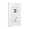 Toma Doble + 2 USB — Premium White — Mercury