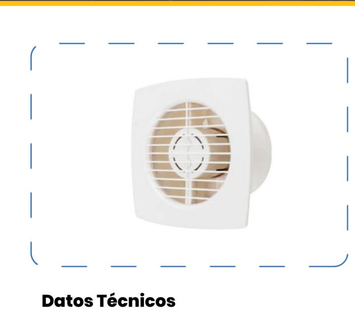 MERCURY Extractor DE AIRE 6" CON Rejilla Blanco