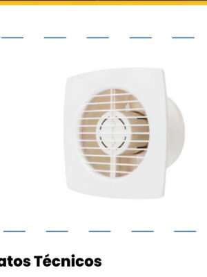 MERCURY Extractor DE AIRE 8" CON Rejilla Blanco