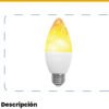 Bombillo LED Vela Flama 2W E27 Luz Cálida Vintage — Mercury