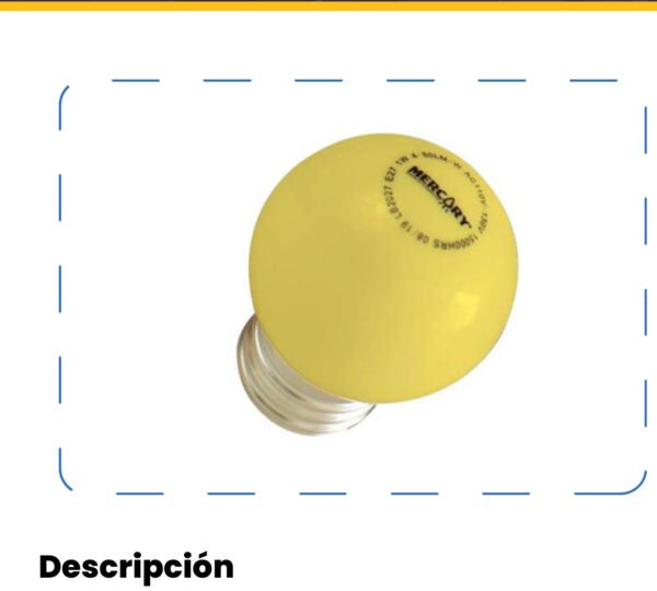 Bombillo LED 1W E27 Amarillo — Mercury Bombillo LED 1W E27 Amarillo — Mercury