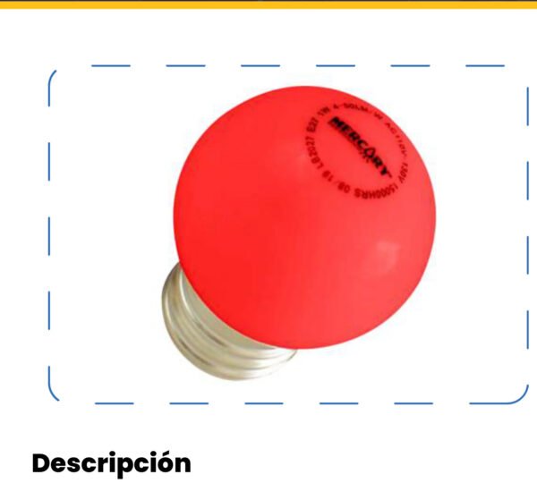 Bombillo LED 1W E27 Rojo — Mercury Bombillo LED 1W E27 Rojo — Mercury
