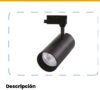 Spot LED para Riel Negro 30W Luz Fría 6500K — Mercury