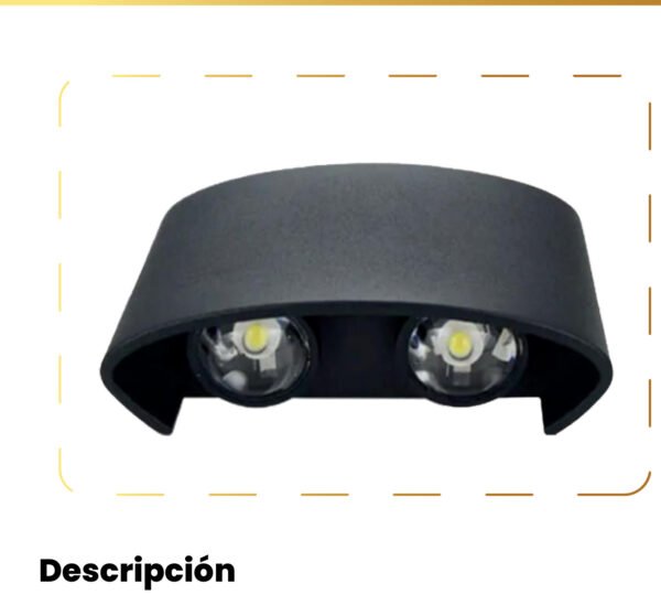 Aplique LED de Pared Up & Down 4W Negro Luz Cálida 3000K — Mercury · Ref IDL70 Aplique LED de Pared Up & Down 4W Negro Luz Cálida 3000K — Mercury · Ref IDL70