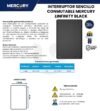 Ficha técnica Interruptor Sencillo Conmutable Negro — Mercury Infinity Black