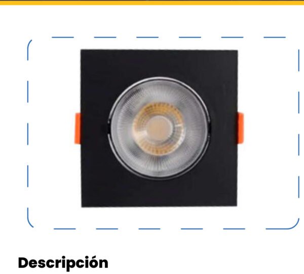Panel LED Cuadrado Incrustar 5W Negro Luz Neutra 4100K — Mercury Panel LED Cuadrado Incrustar 5W Negro Luz Neutra 4100K — Mercury