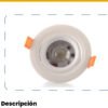 Panel LED Redondo Incrustar 7W Luz Cálida 3000K — Mercury