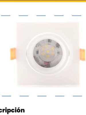 Panel LED Cuadrado Incrustar 7W Luz Fría 6500K — Mercury