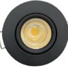 Panel LED Redondo Incrustar Negro Luz Cálida 3000K — Mercury · Ref IPL218