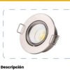 Panel LED Redondo Incrustar Satín Luz Cálida 3000K — Mercury · Ref IPL62