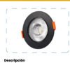 Panel LED Redondo Incrustar 5W Negro Luz Fría 6500K — Mercury