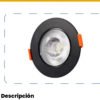 Panel LED Redondo Incrustar 5W Negro Luz Cálida 3000K — Mercury